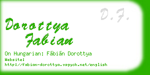 dorottya fabian business card