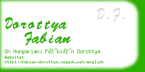 dorottya fabian business card